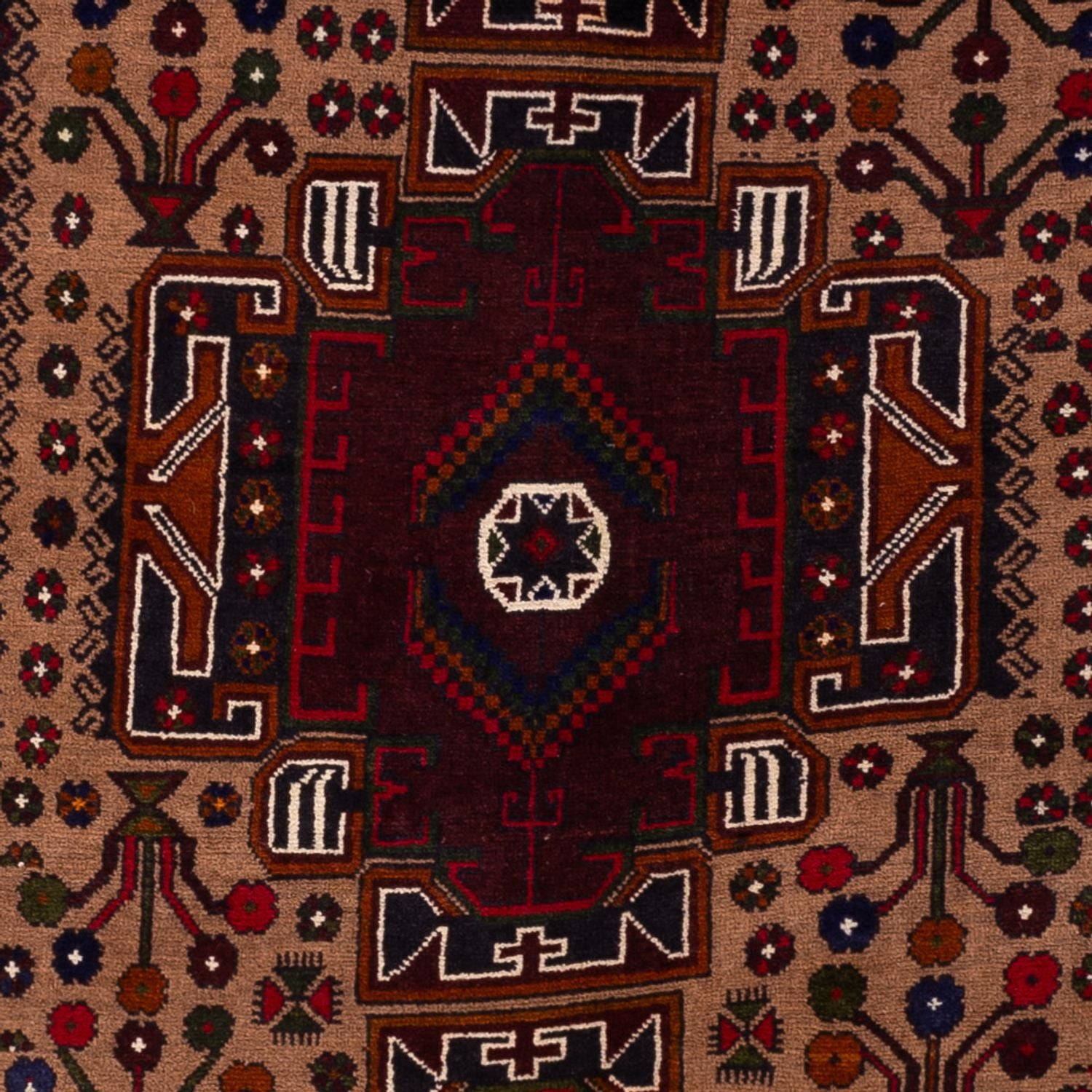 Alfombra de pasillo Alfombra Belutsch - 209 x 107 cm - óxido