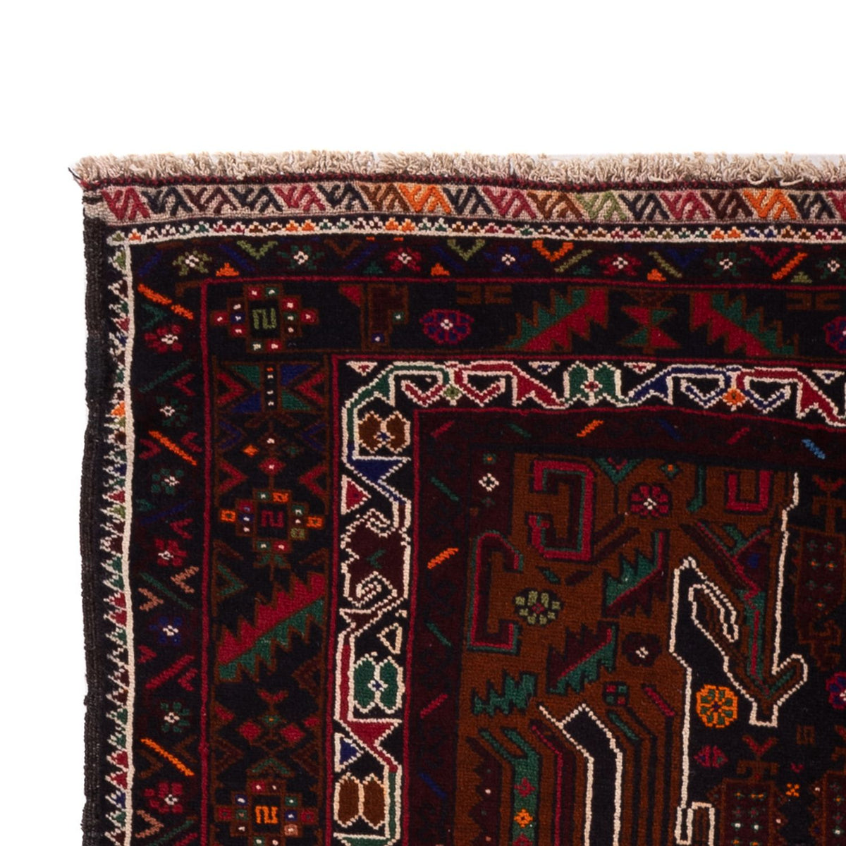 Alfombra de pasillo Alfombra Belutsch - 222 x 103 cm - rojo oscuro