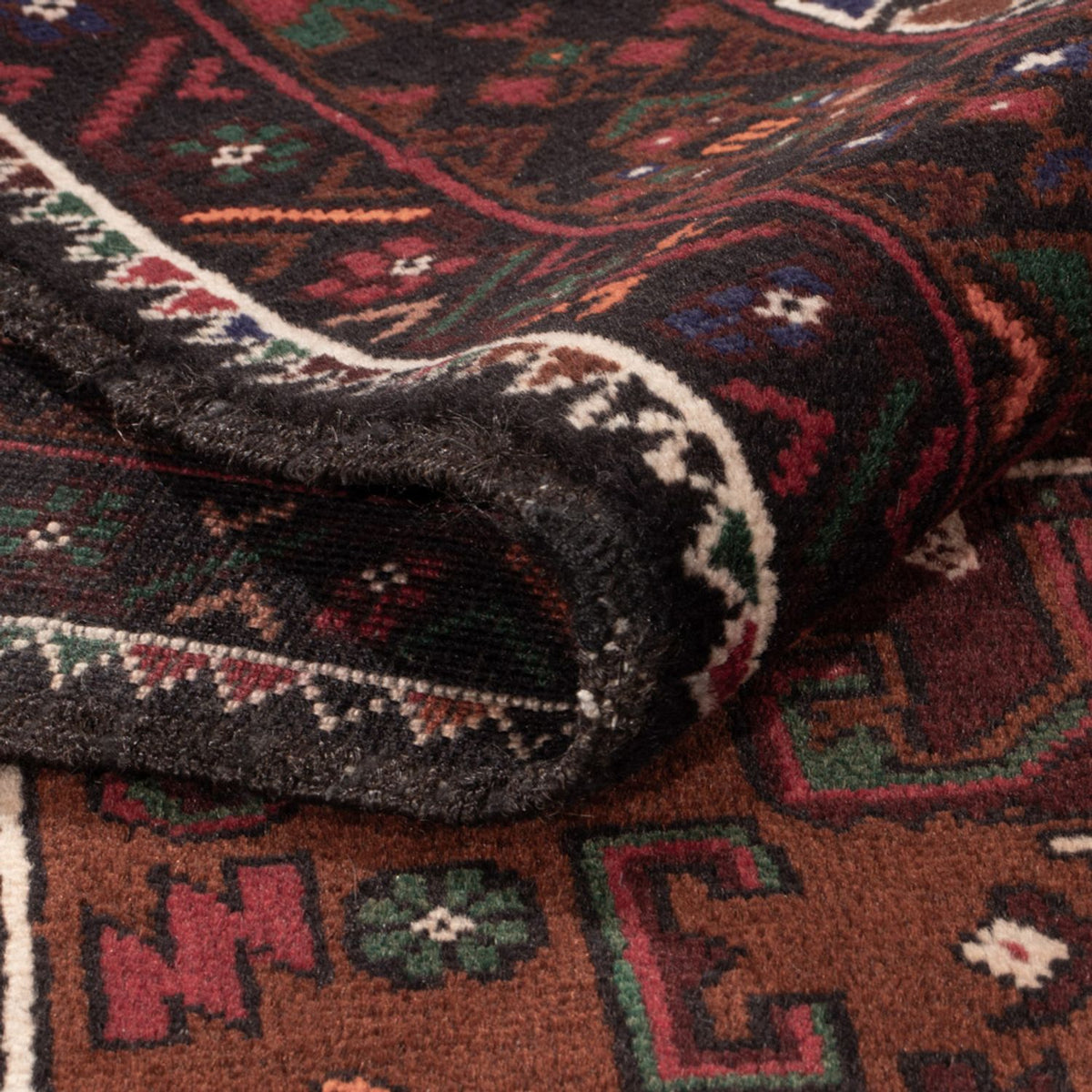 Alfombra de pasillo Alfombra Belutsch - 222 x 103 cm - rojo oscuro