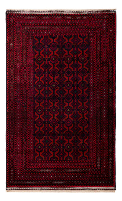 Alfombra Belutsch 107x180cm - Alfombra oriental - rojo oscuro