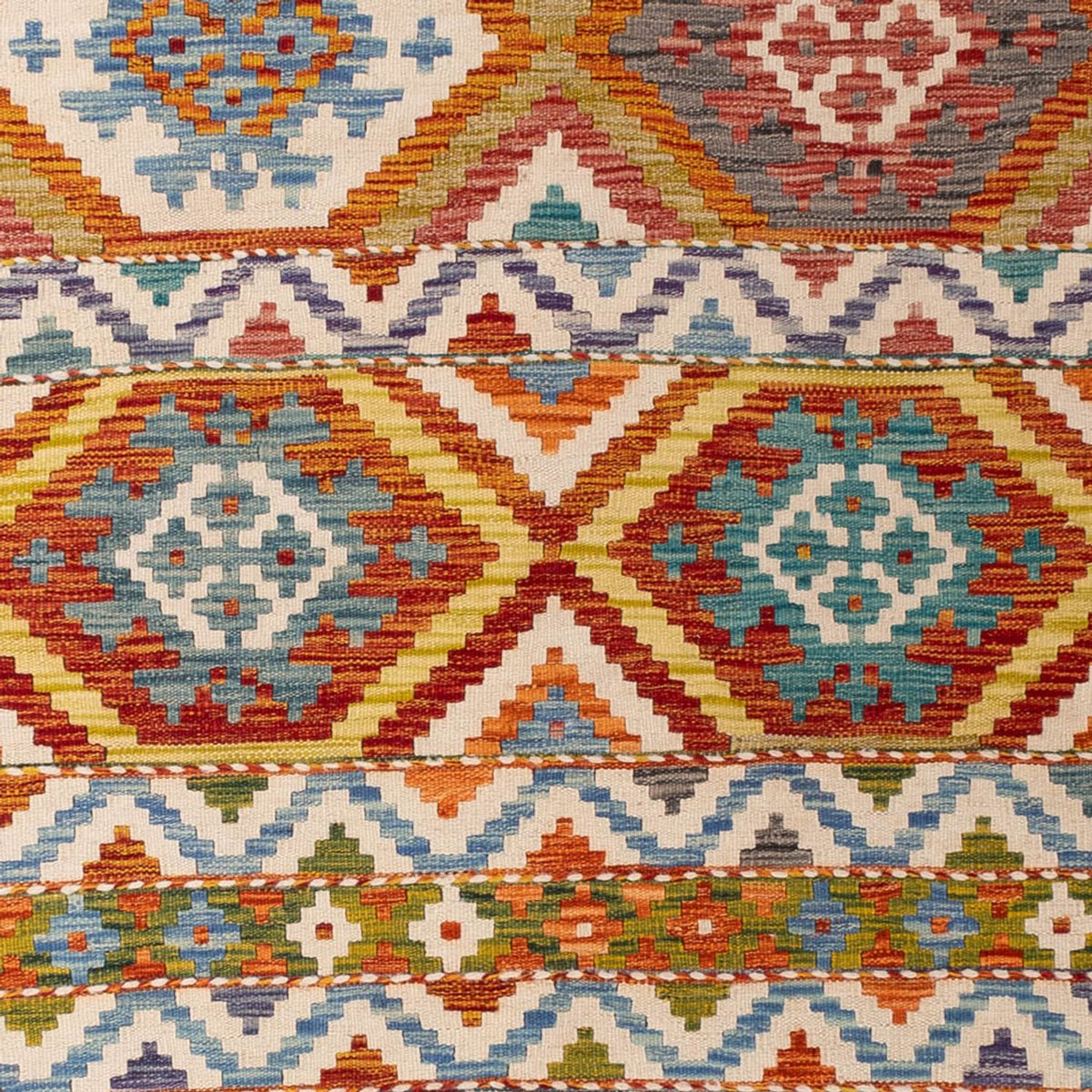 Alfombra Kelim - Splash - 304 x 209 cm - multicolor