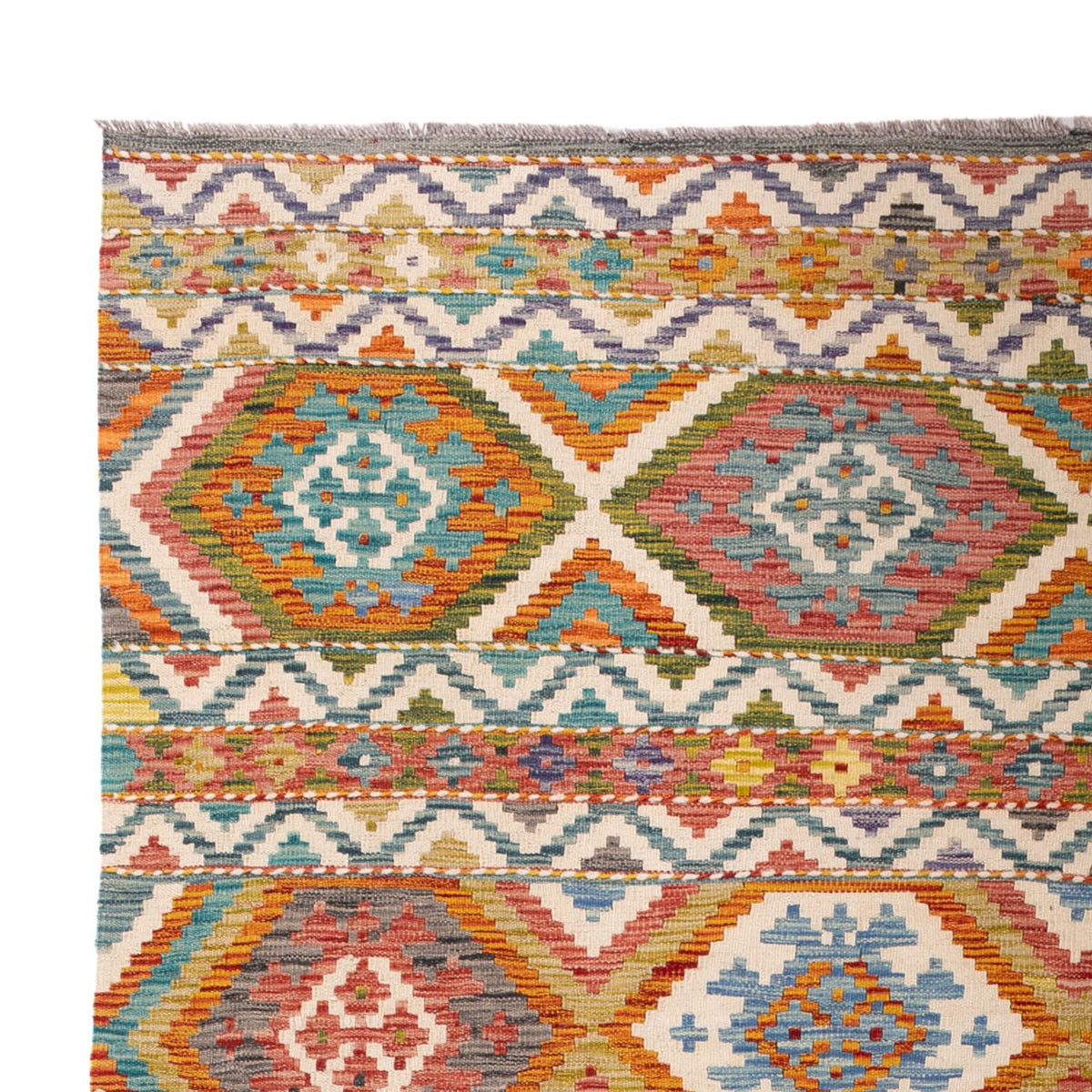 Alfombra Kelim - Splash - 304 x 209 cm - multicolor