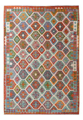 Alfombra Kelim - Splash - 296 x 204 cm - multicolor