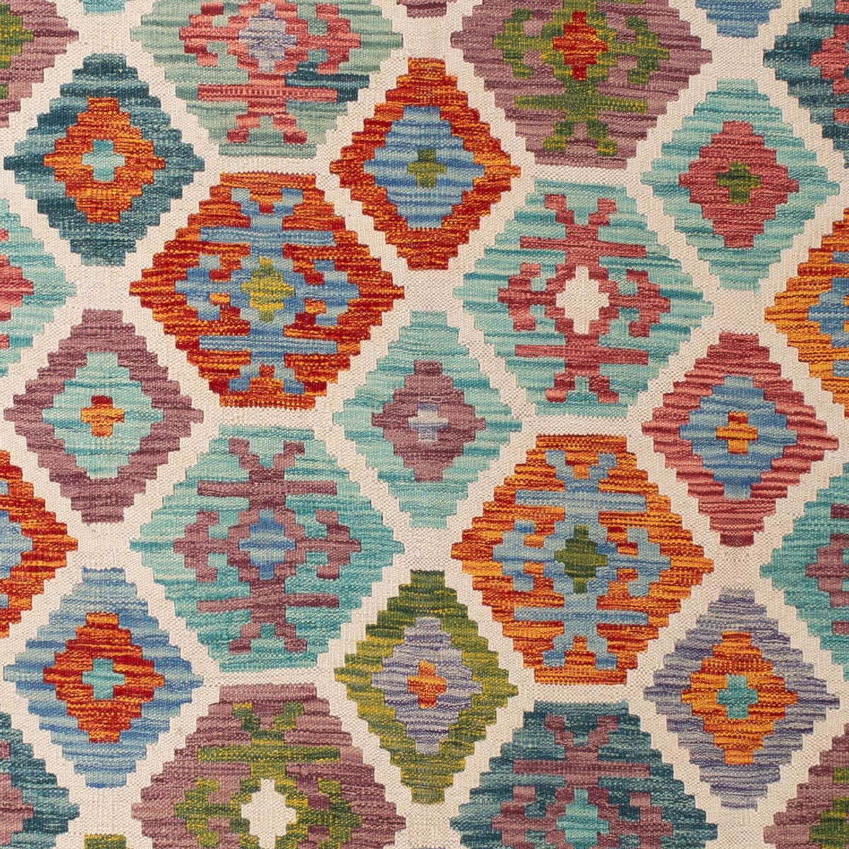 Alfombra Kelim - Splash - 296 x 204 cm - multicolor