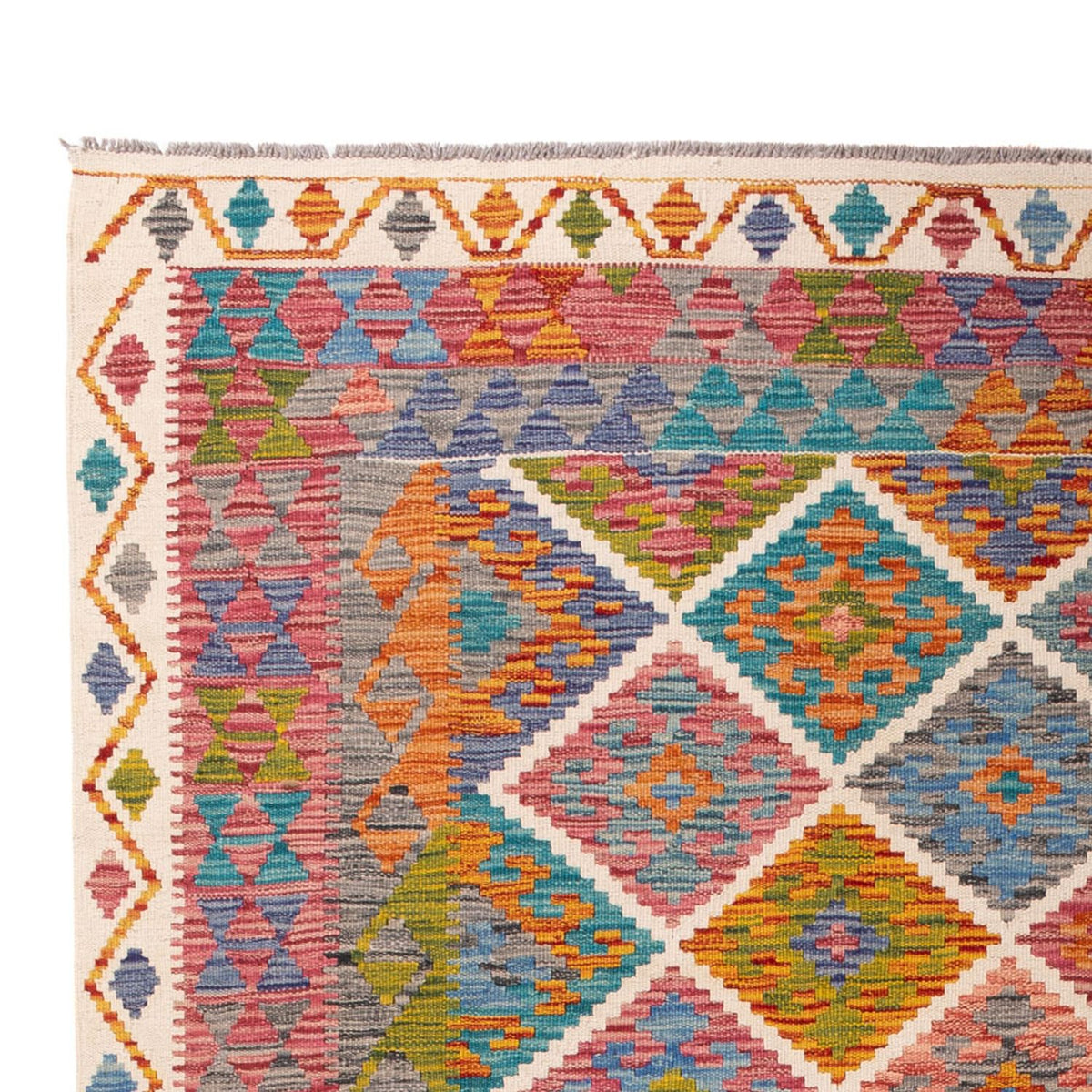 Alfombra Kelim - Splash - 290 x 200 cm - multicolor