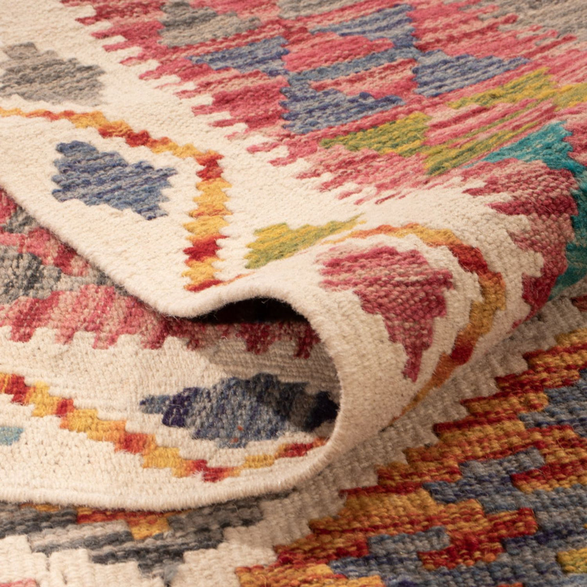 Alfombra Kelim - Splash - 290 x 200 cm - multicolor