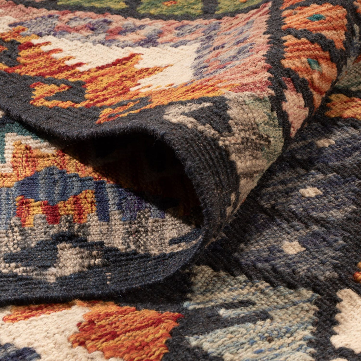 Alfombra Kelim - Splash - 290 x 206 cm - multicolor