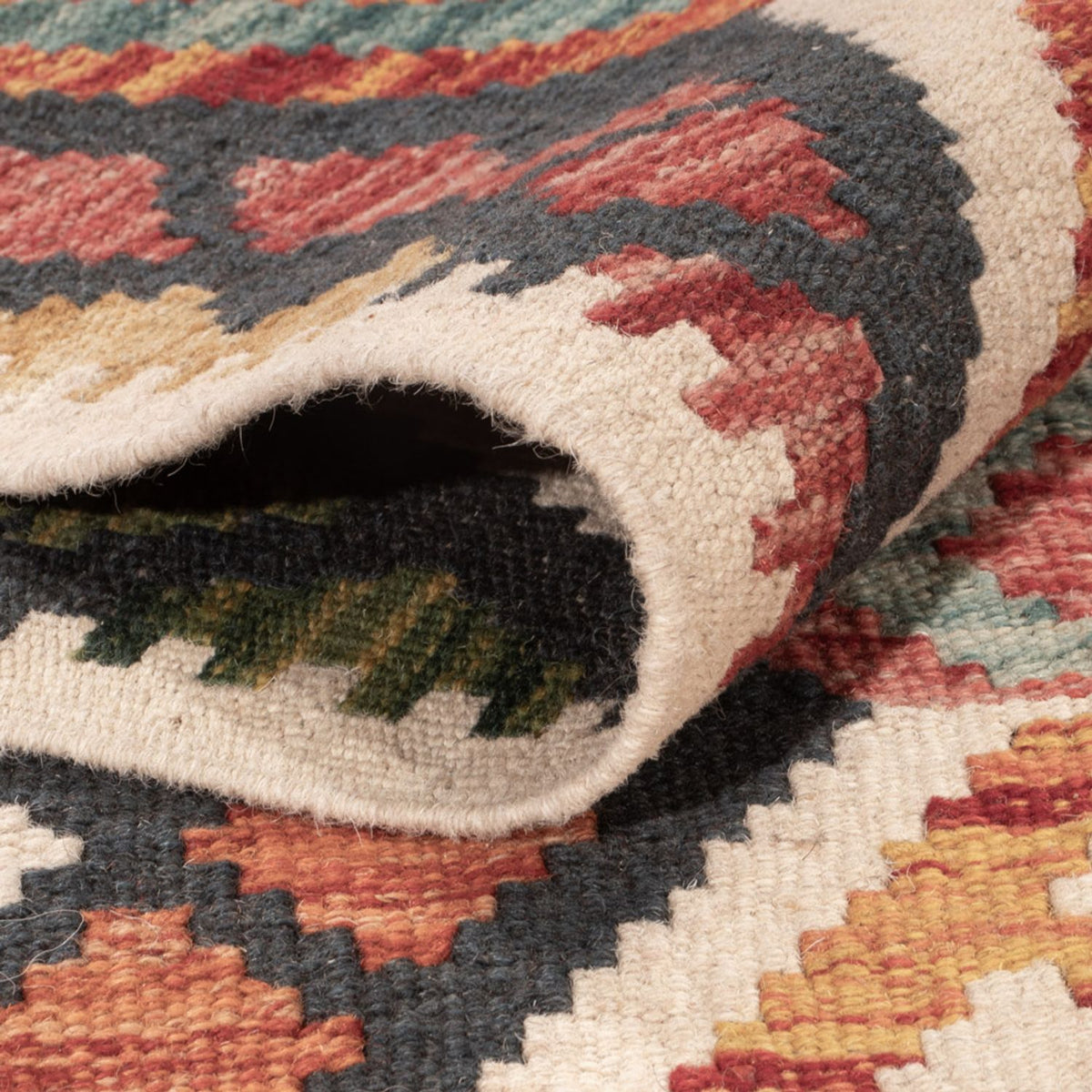 Alfombra Kelim - Splash - 176 x 128 cm - multicolor