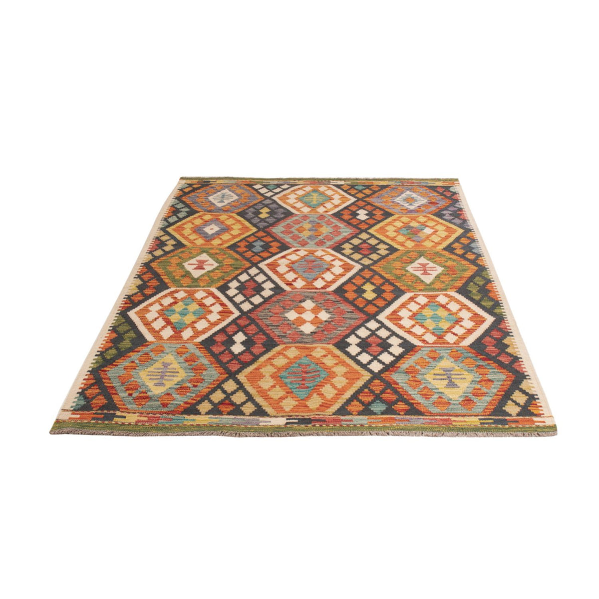 Alfombra Kelim - Splash - 176 x 128 cm - multicolor