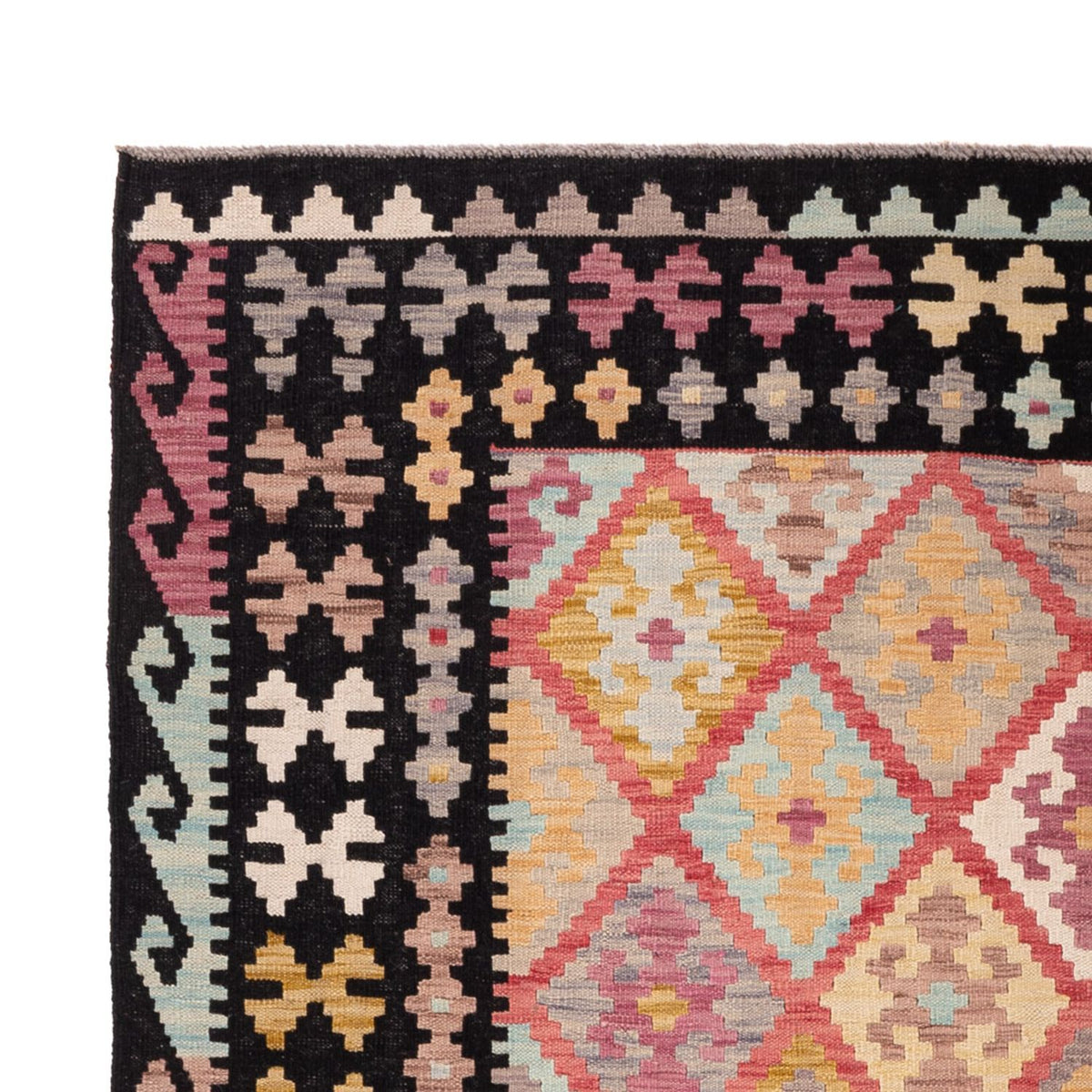 Alfombra Kelim - Splash - 299 x 206 cm - multicolor