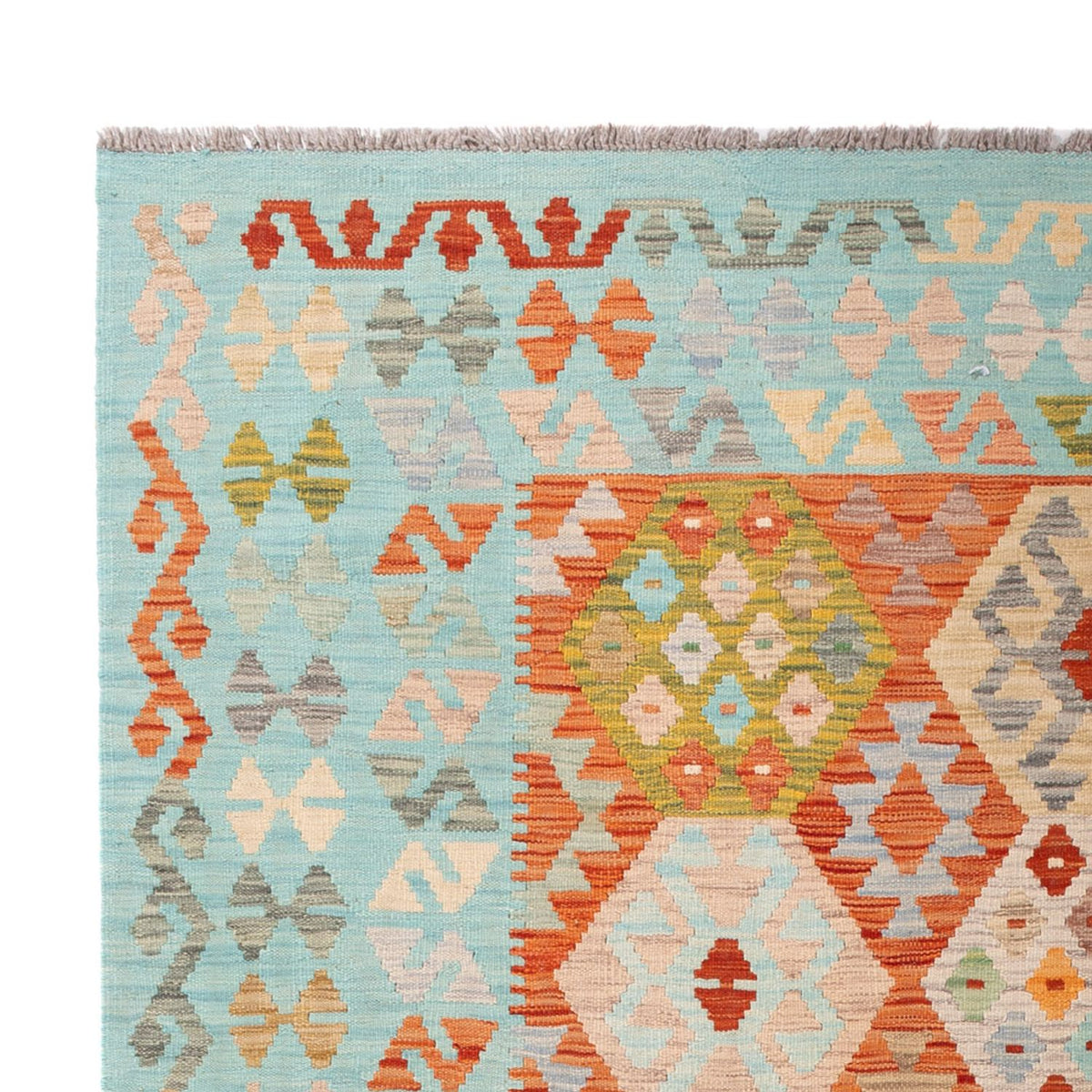 Alfombra Kelim - Splash - 305 x 195 cm - multicolor