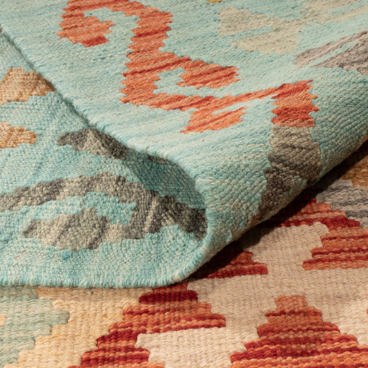 Alfombra Kelim - Splash - 305 x 195 cm - multicolor