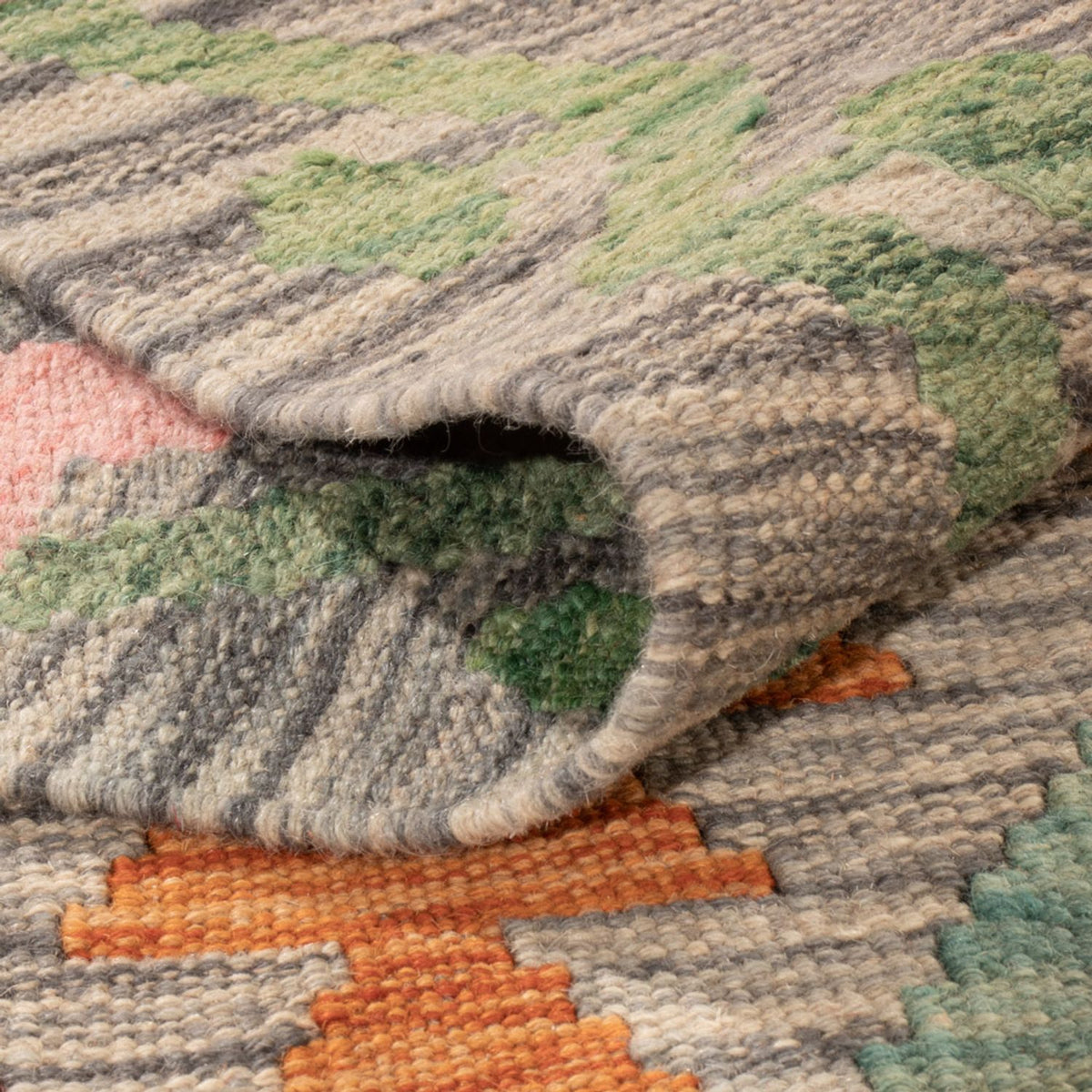 Alfombra Kelim - Splash - 294 x 202 cm - multicolor