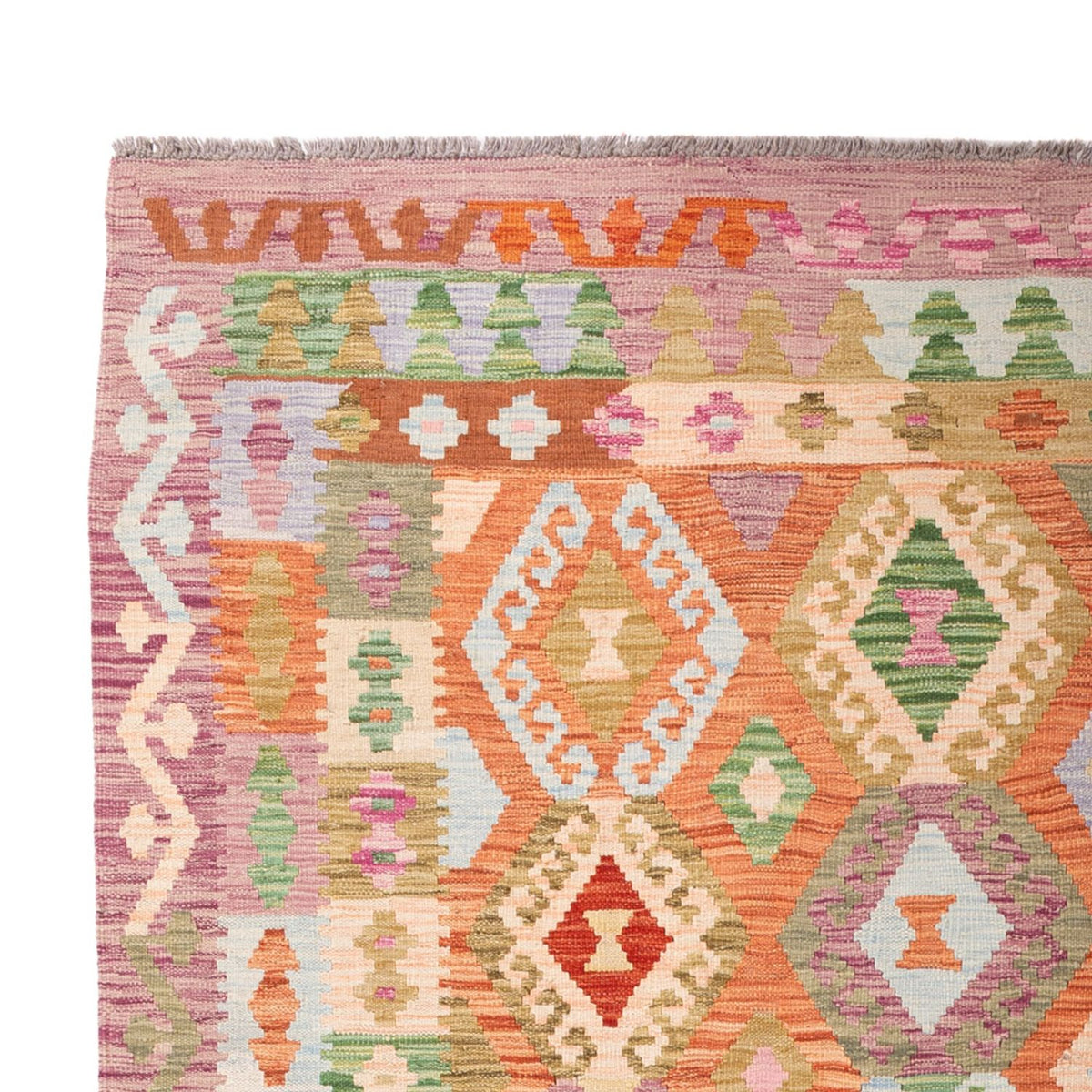 Alfombra Kelim - Splash - 304 x 205 cm - multicolor