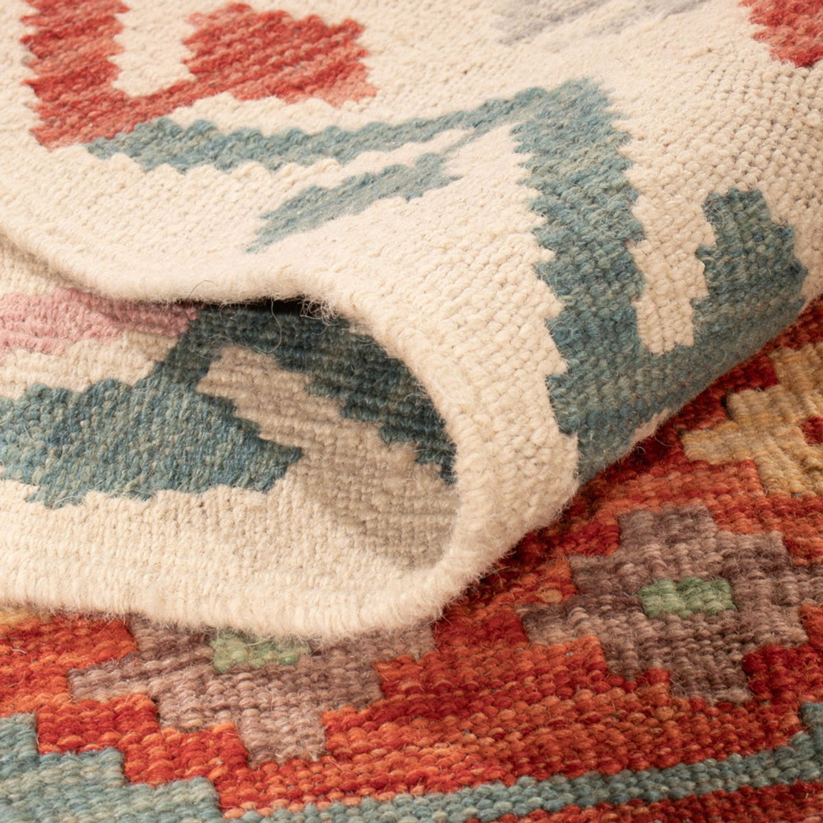 Alfombra Kelim - Splash - 294 x 206 cm - multicolor