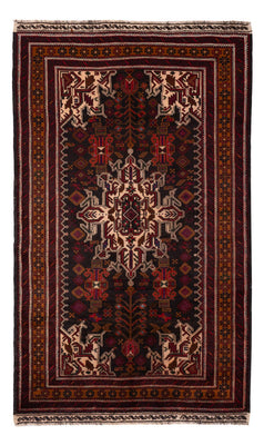 Alfombra Belutsch - 188 x 112 cm - rojo oscuro
