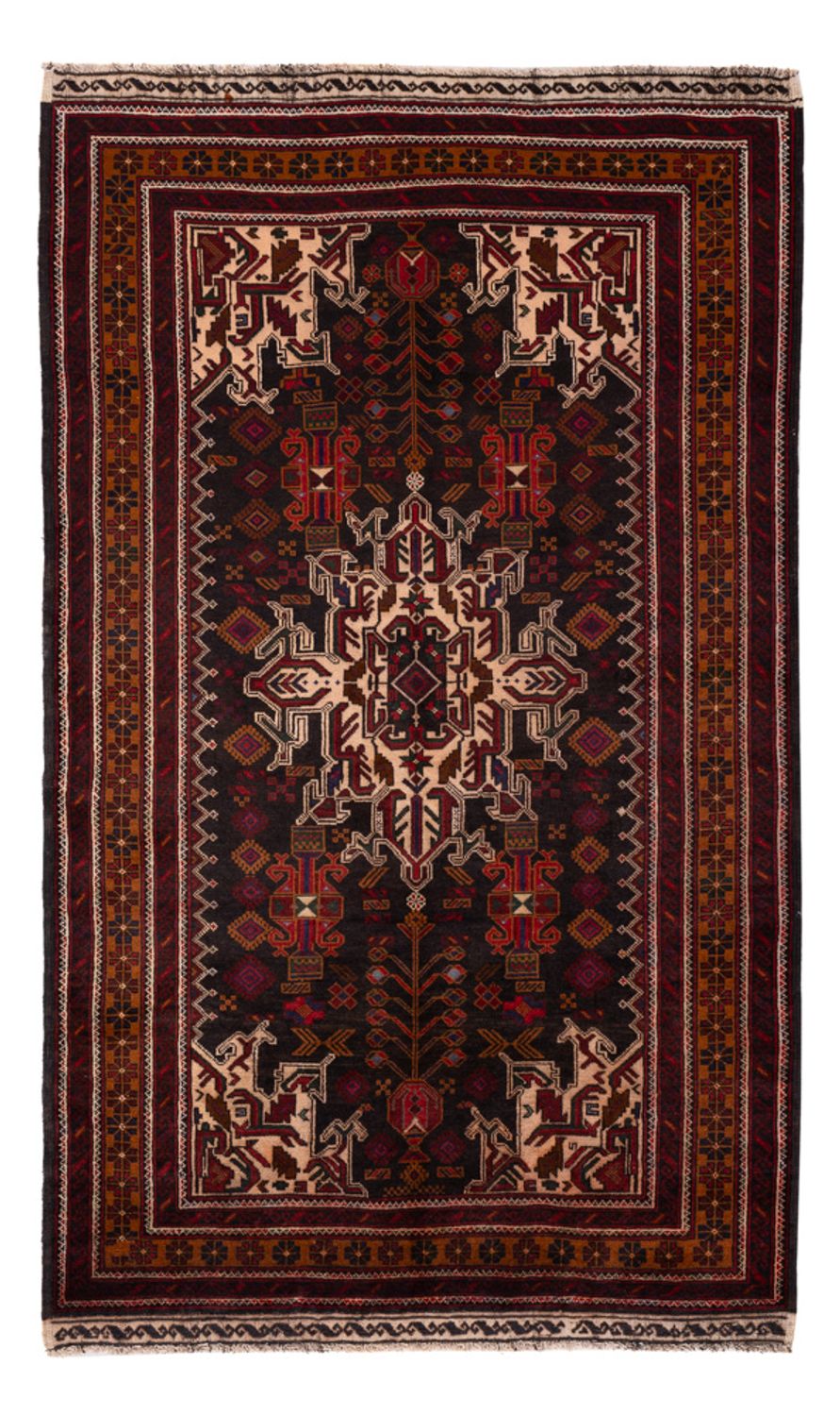 Alfombra Belutsch - 188 x 112 cm - rojo oscuro