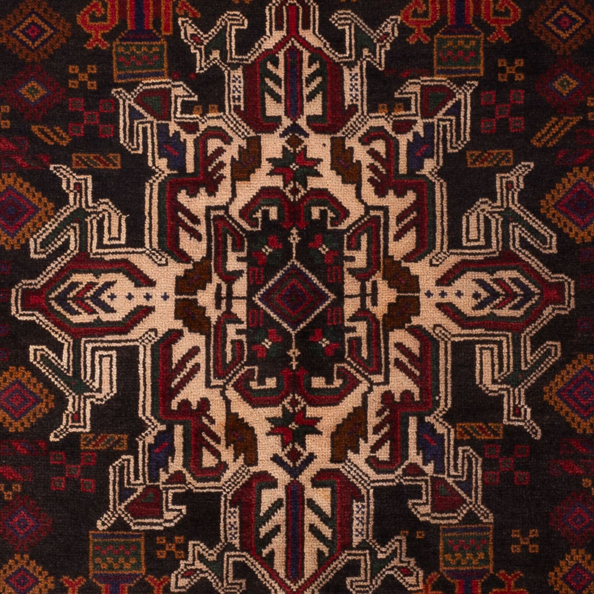 Alfombra Belutsch - 188 x 112 cm - rojo oscuro