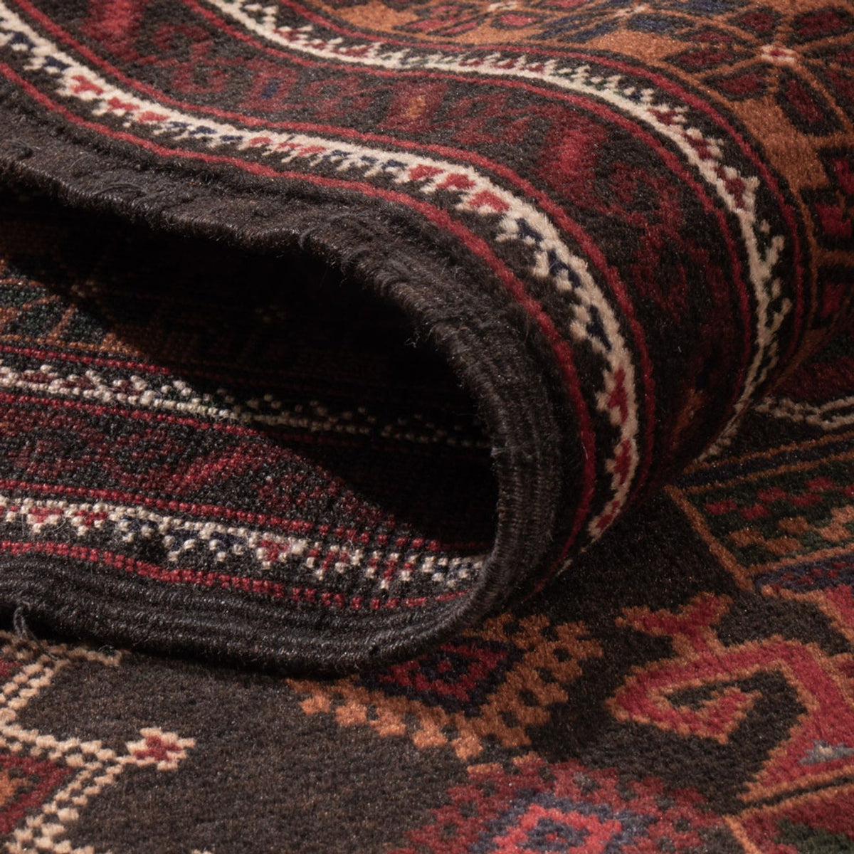 Alfombra Belutsch - 188 x 112 cm - rojo oscuro