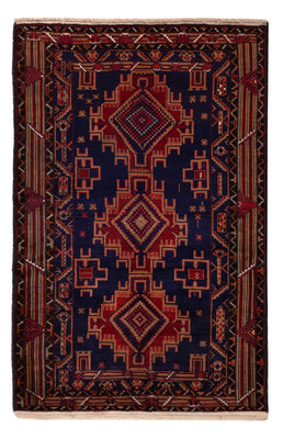 Alfombra Belutsch - 200 x 122 cm - rojo oscuro
