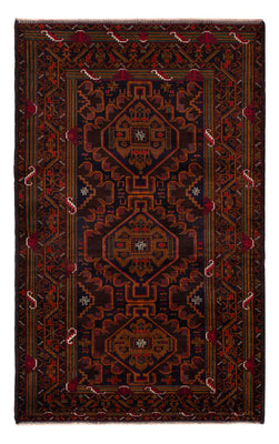 Alfombra Belutsch - 213 x 128 cm - rojo oscuro