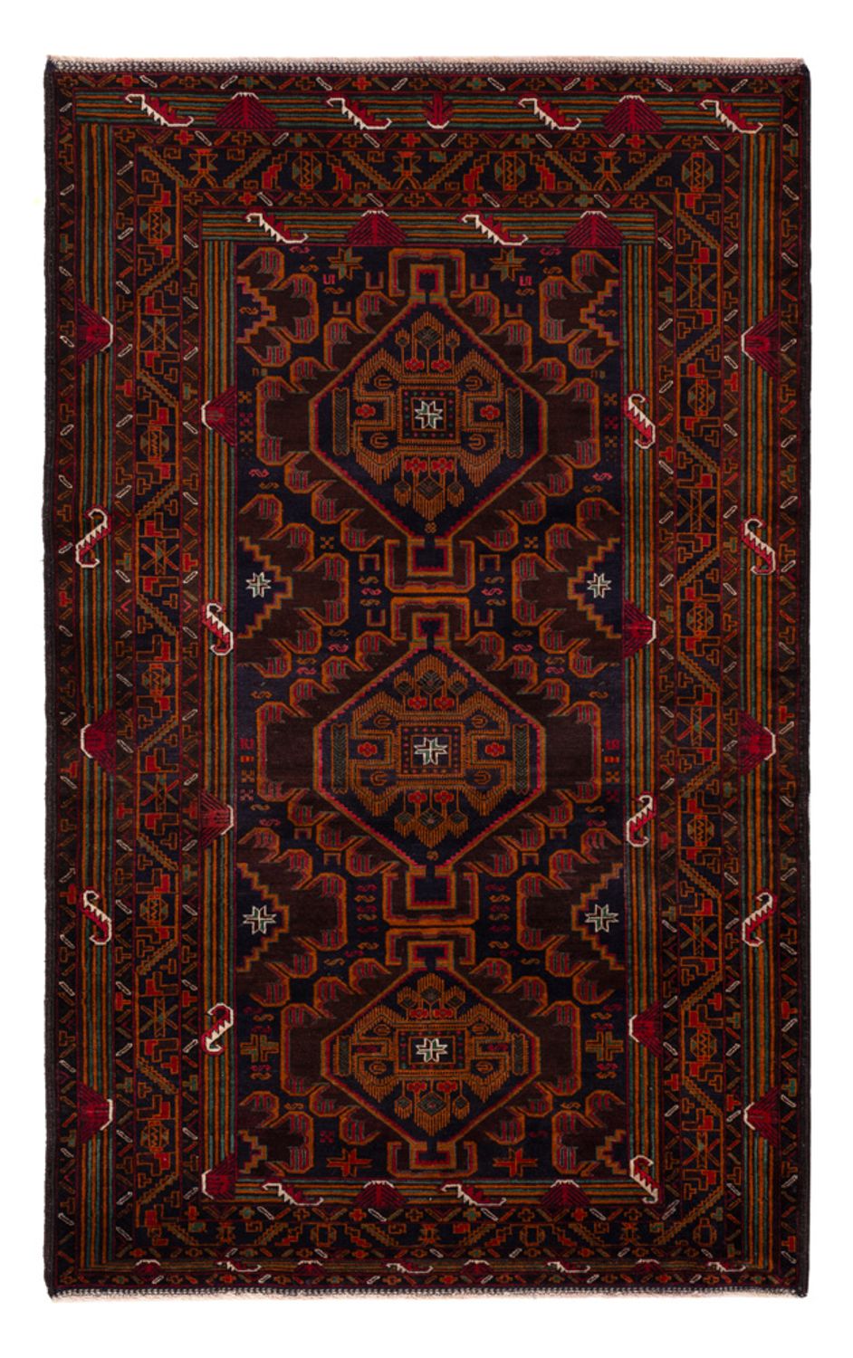 Alfombra Belutsch - 213 x 128 cm - rojo oscuro
