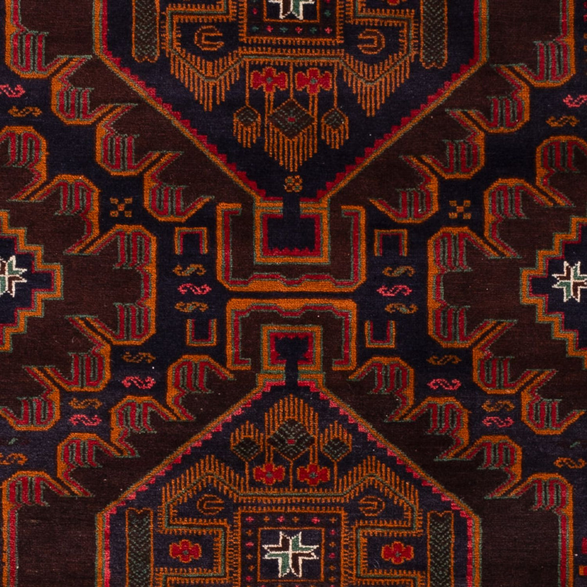 Alfombra Belutsch - 213 x 128 cm - rojo oscuro