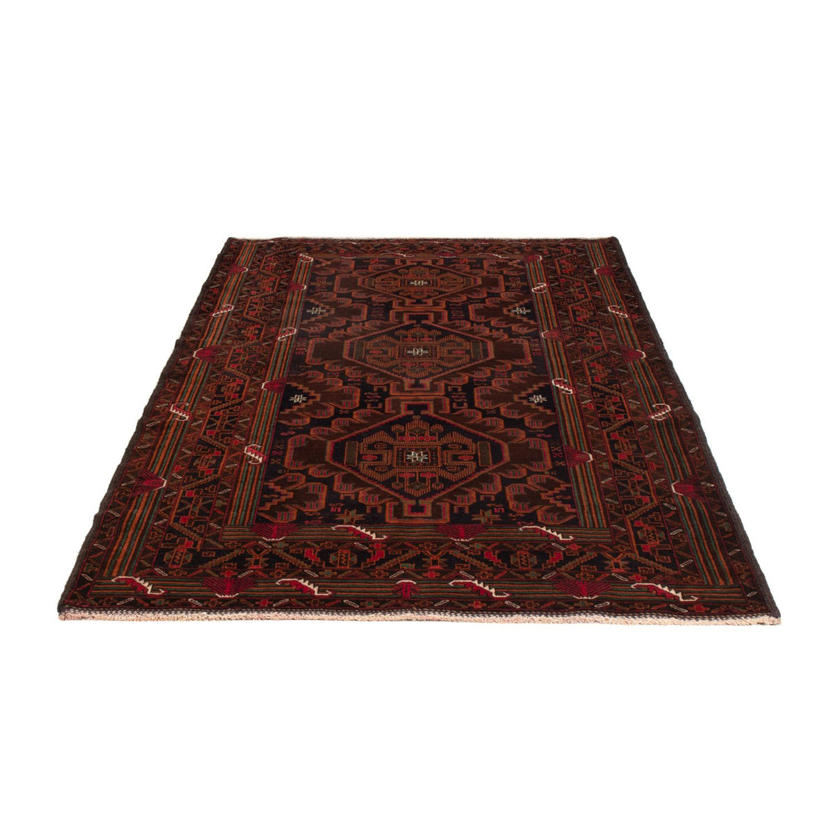 Alfombra Belutsch - 213 x 128 cm - rojo oscuro