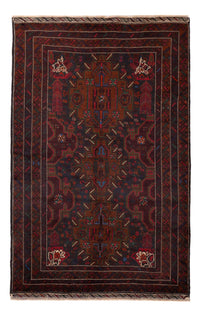 Alfombra Belutsch - 195 x 120 cm - rojo oscuro
