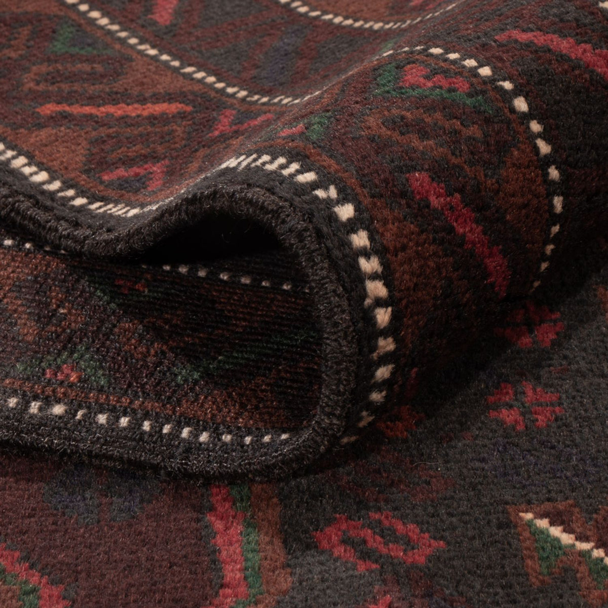 Alfombra Belutsch - 195 x 120 cm - rojo oscuro