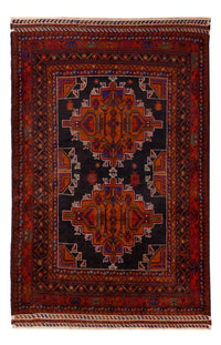 Alfombra Belutsch - 193 x 130 cm - rojo oscuro