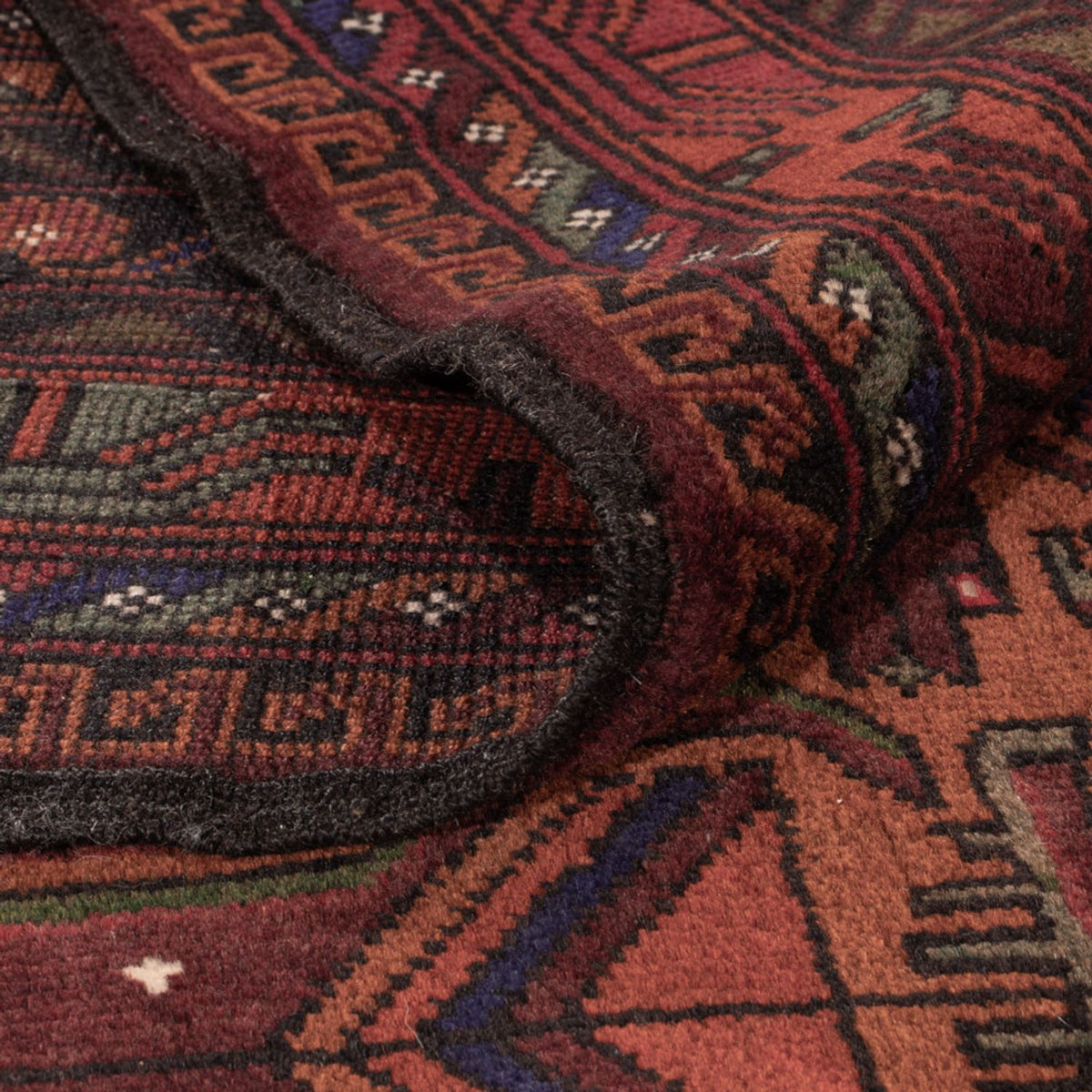 Alfombra Belutsch - 193 x 130 cm - rojo oscuro