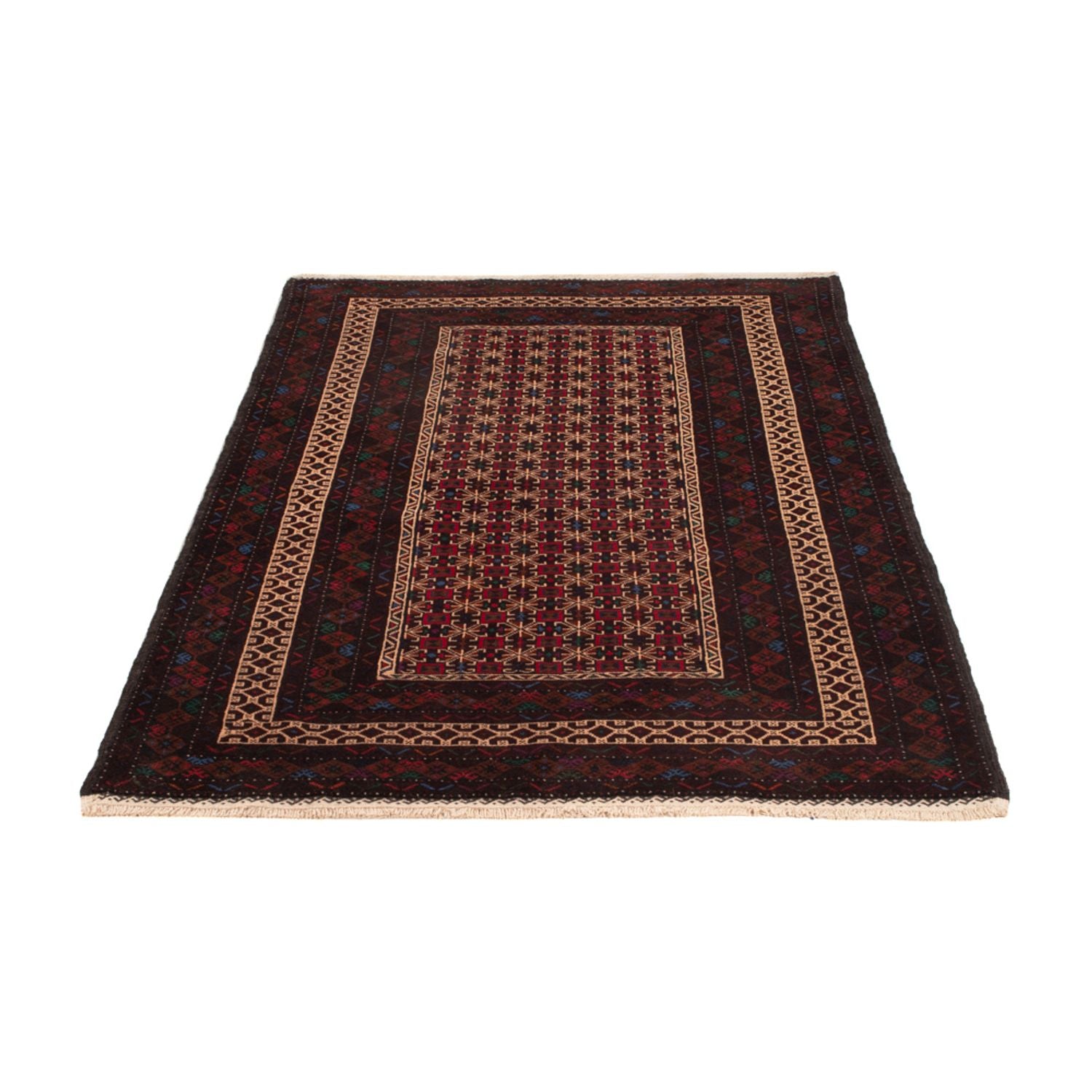 Alfombra de pasillo Alfombra Belutsch - 200 x 114 cm - rojo oscuro