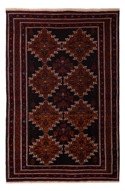 Alfombra Belutsch 127x192cm - Alfombra oriental - rojo oscuro