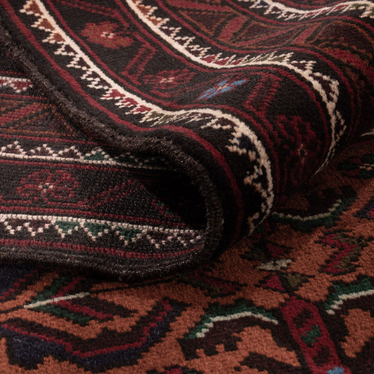 Alfombra Belutsch - 192 x 127 cm - rojo oscuro