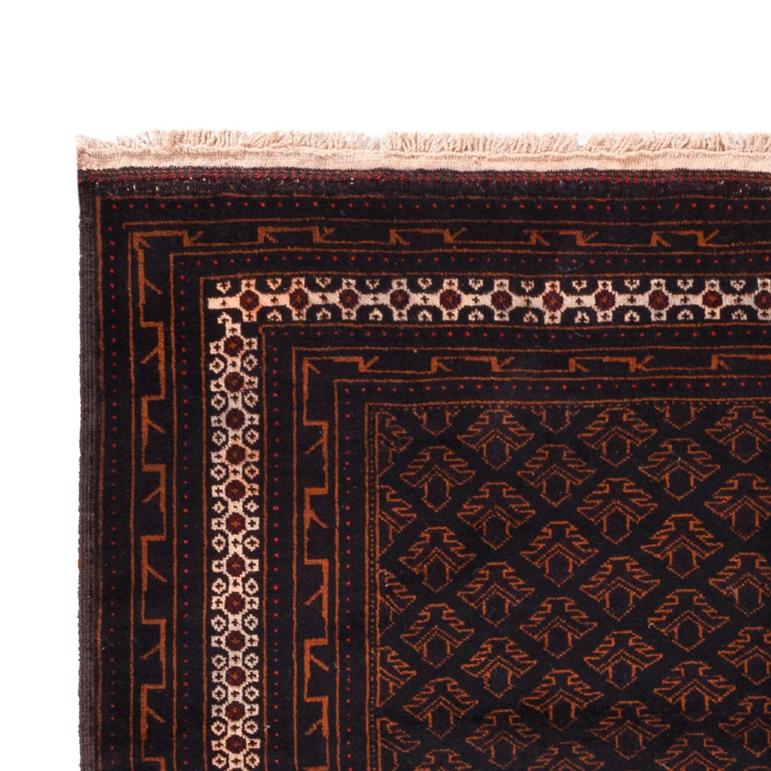 Alfombra de pasillo Alfombra Belutsch - 236 x 122 cm - marrón oscuro