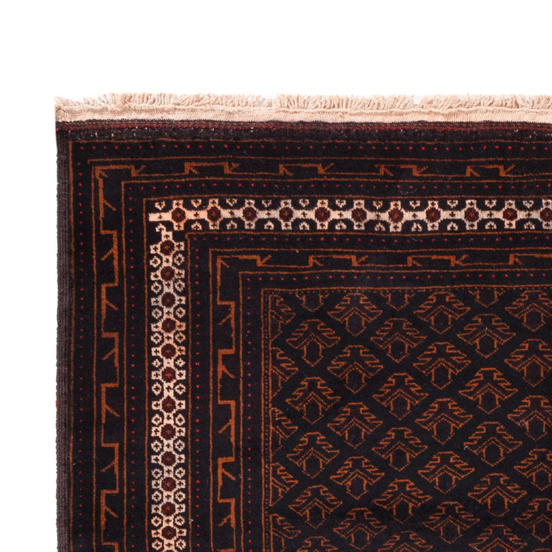Alfombra de pasillo Alfombra Belutsch - 236 x 122 cm - marrón oscuro