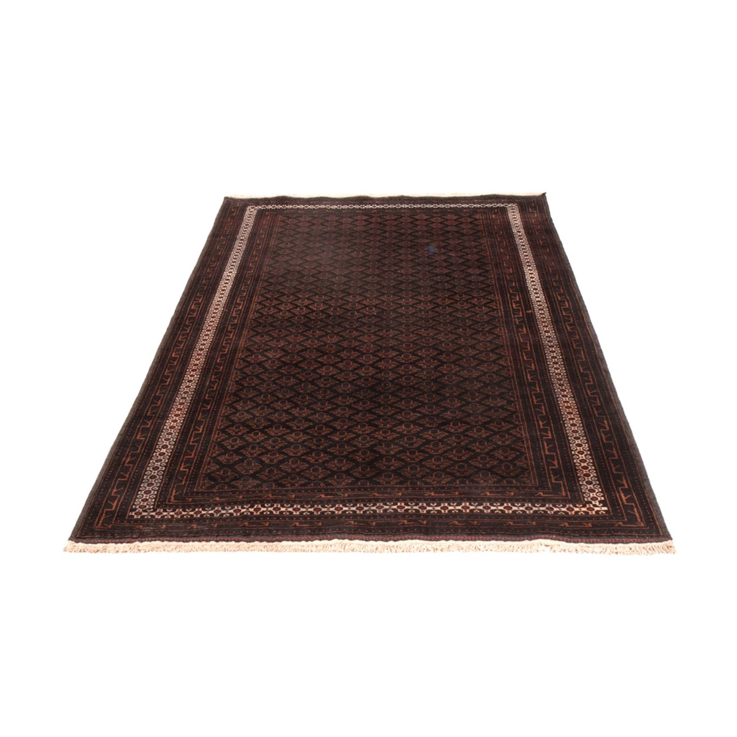 Alfombra de pasillo Alfombra Belutsch - 236 x 122 cm - marrón oscuro