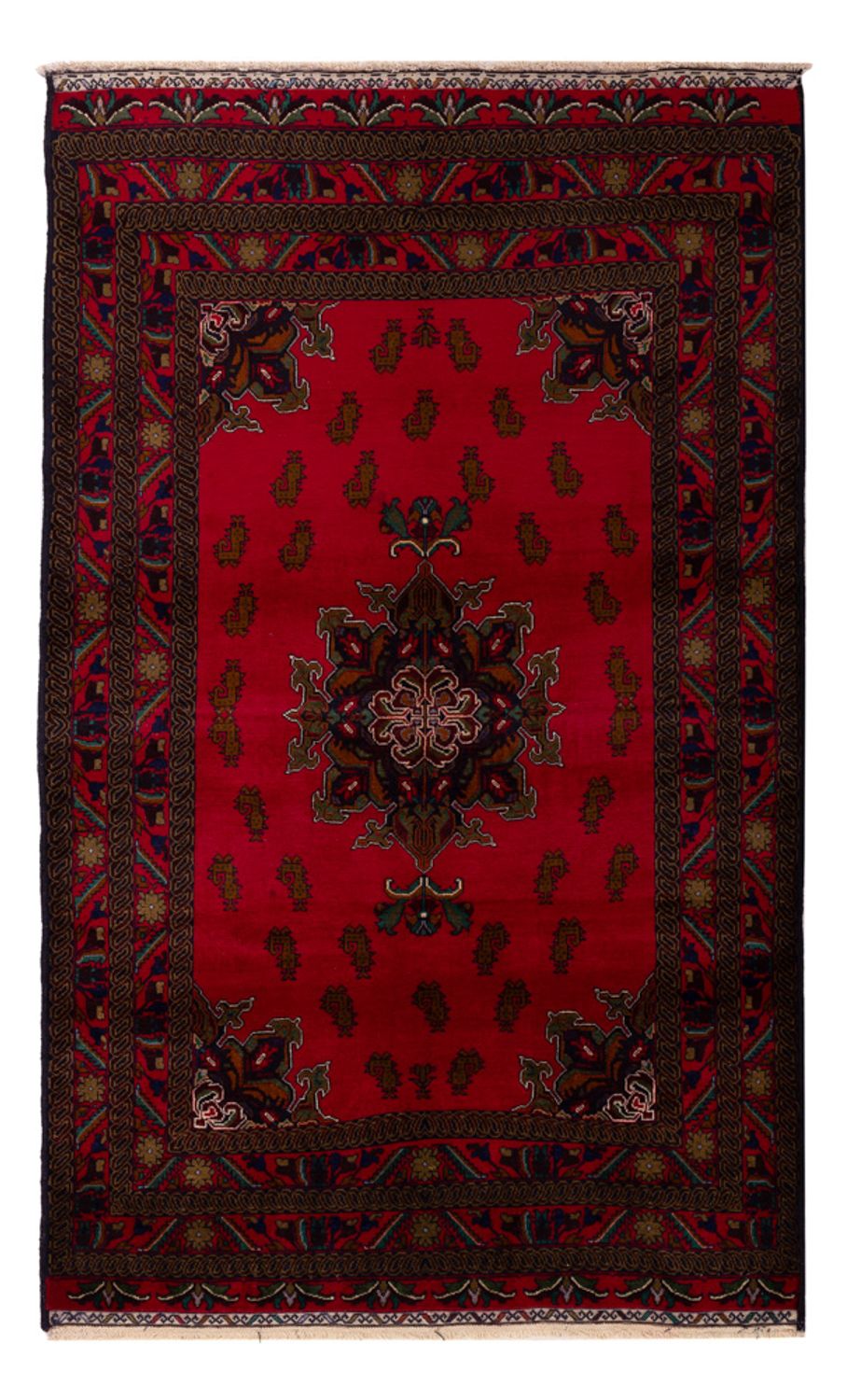 Alfombra Belutsch - 201 x 123 cm - rojo