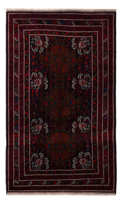 Alfombra Belutsch - 202 x 119 cm - rojo oscuro