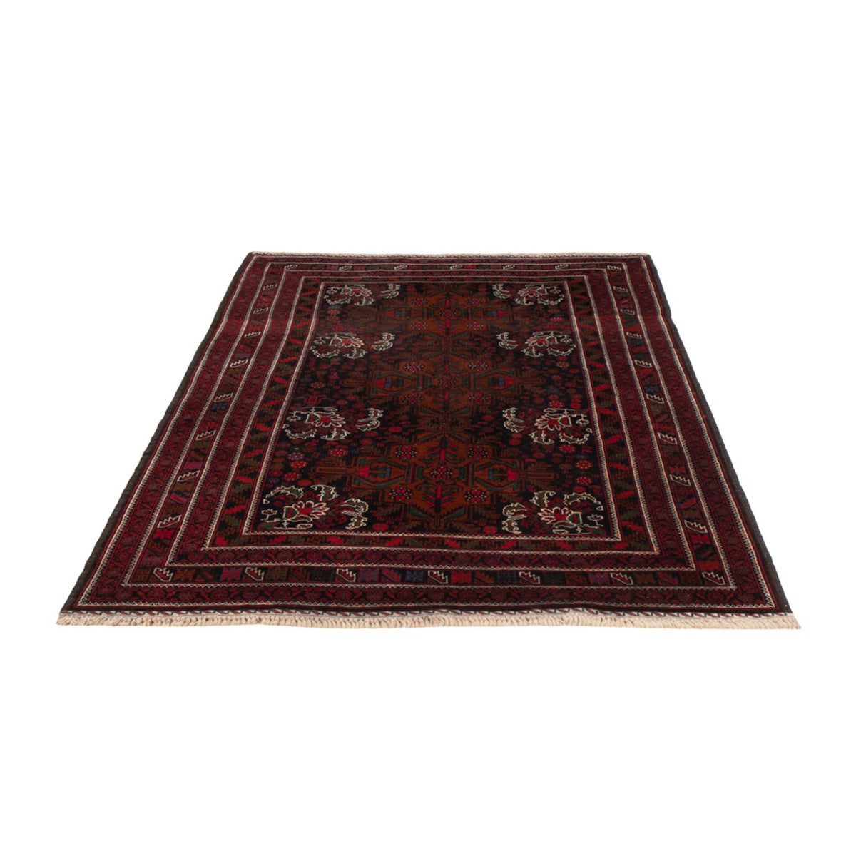 Alfombra Belutsch - 202 x 119 cm - rojo oscuro