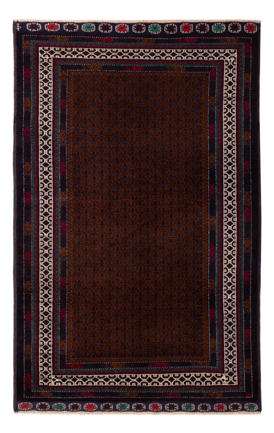 Alfombra Belutsch - 185 x 119 cm - rojo oscuro
