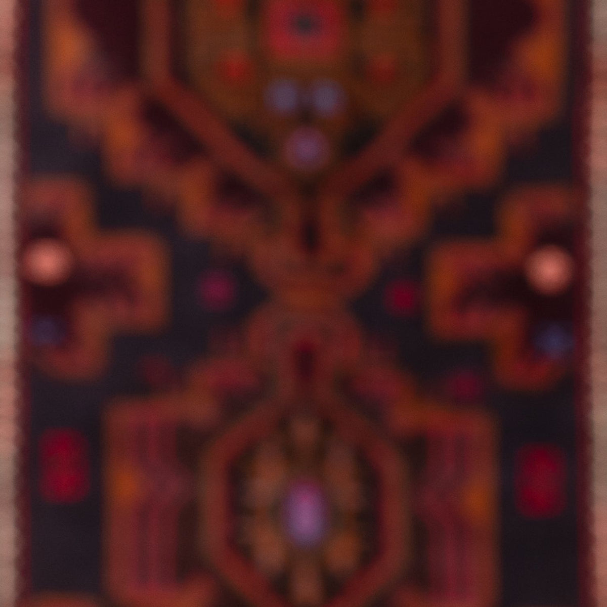 Alfombra de pasillo Alfombra Belutsch - 227 x 129 cm - rojo oscuro