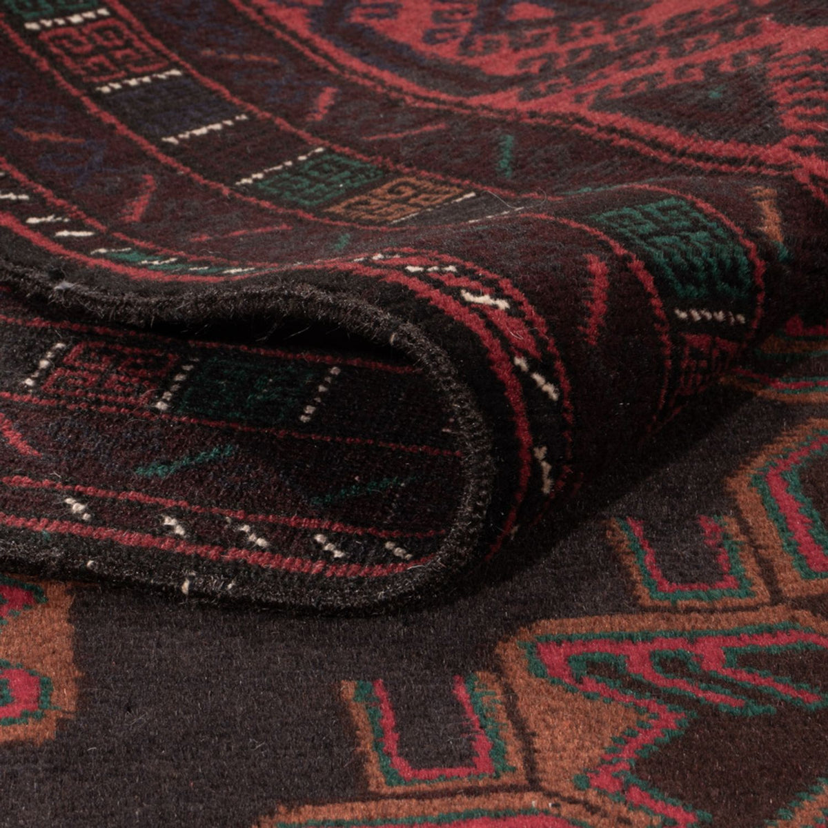 Alfombra de pasillo Alfombra Belutsch - 227 x 129 cm - rojo oscuro