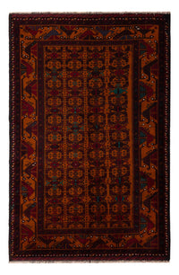 Alfombra Belutsch - 190 x 126 cm - rojo oscuro