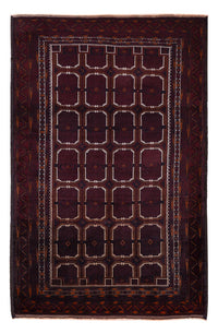 Alfombra Belutsch - 207 x 130 cm - marrón oscuro