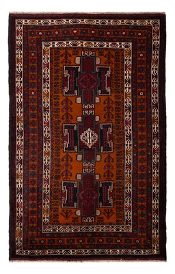 Alfombra Belutsch - 198 x 123 cm - rojo oscuro