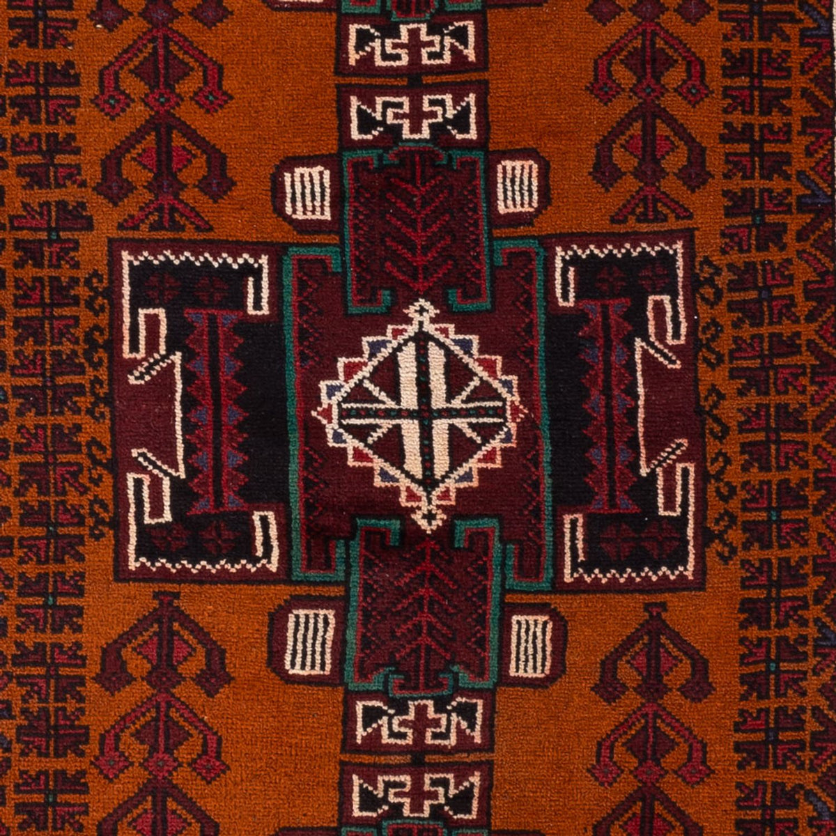 Alfombra Belutsch - 198 x 123 cm - rojo oscuro