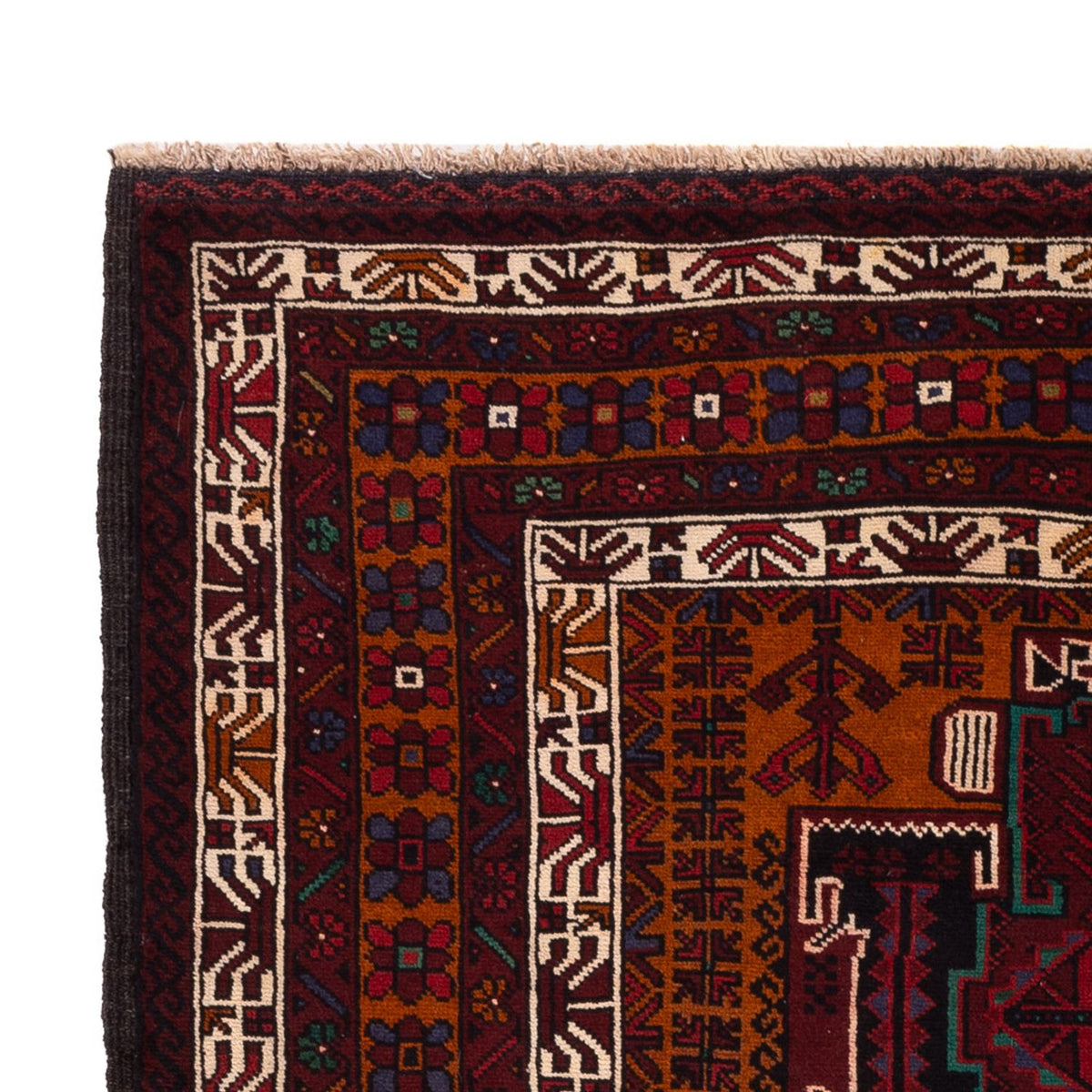 Alfombra Belutsch - 198 x 123 cm - rojo oscuro