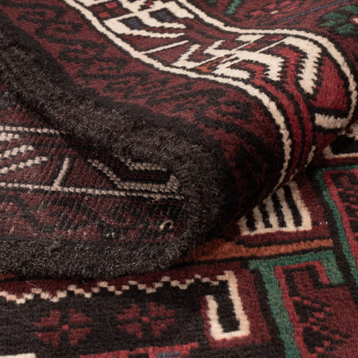 Alfombra Belutsch - 198 x 123 cm - rojo oscuro